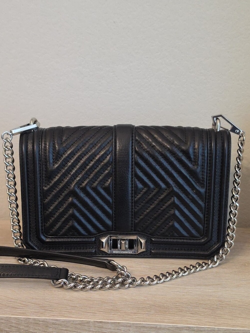 Rebecca Minkoff Black Quilted Chain Crossbody